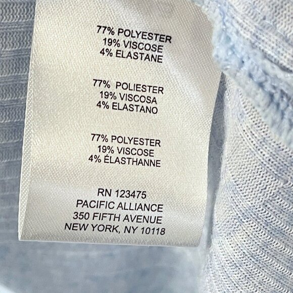 Jones New York Long Line Cardigan Sweater Womens Size L Blue Open Minimalist - Picture 6 of 9